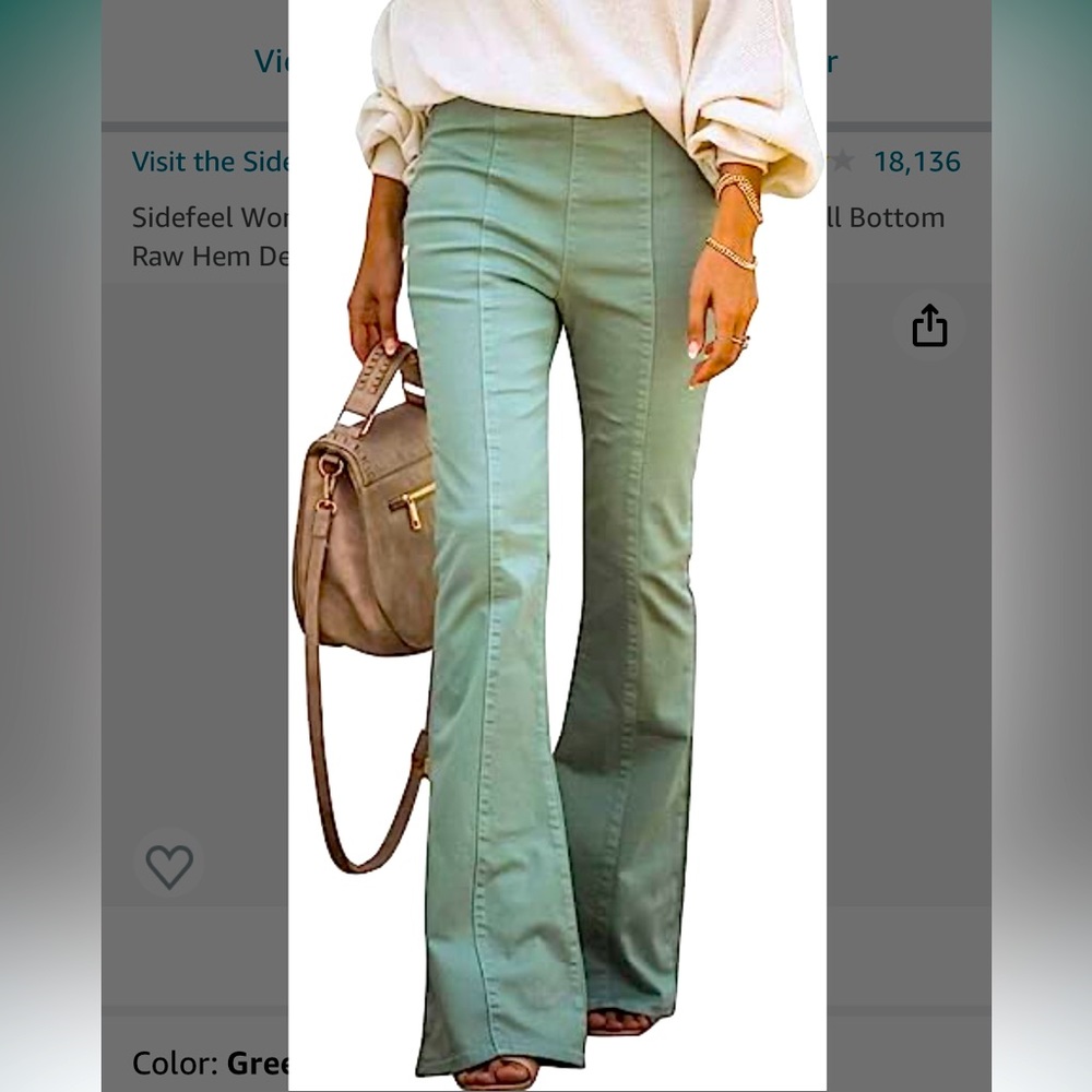 Wide Leg Sage Green Pants